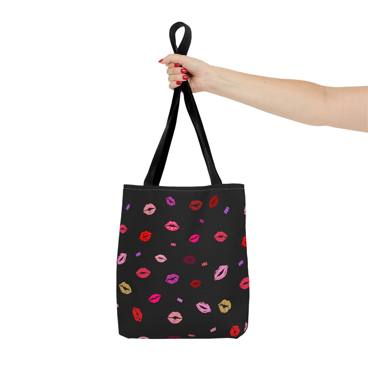 Kissing Lips - Tote Bag - Black