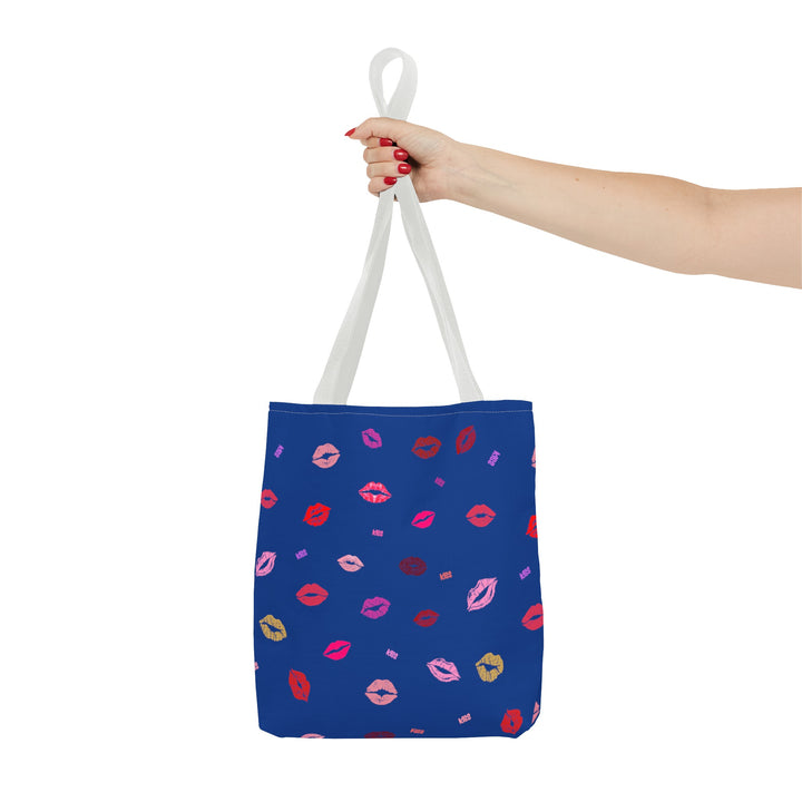 Kissing Lips - Tote Bag - Blue