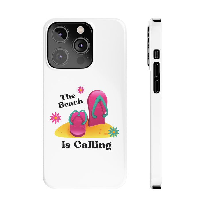 The Beach is Calling - White - iPhone - Slim Phone Cases