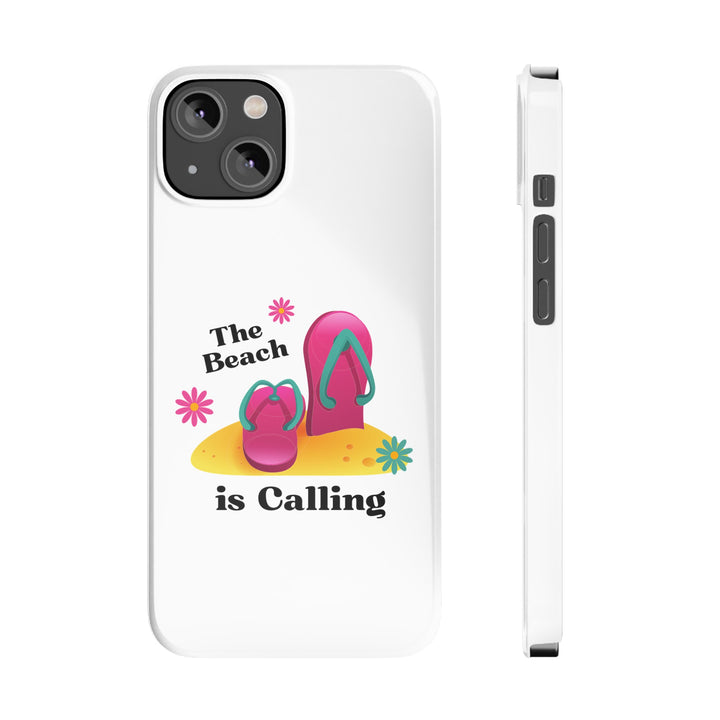 The Beach is Calling - White - iPhone - Slim Phone Cases