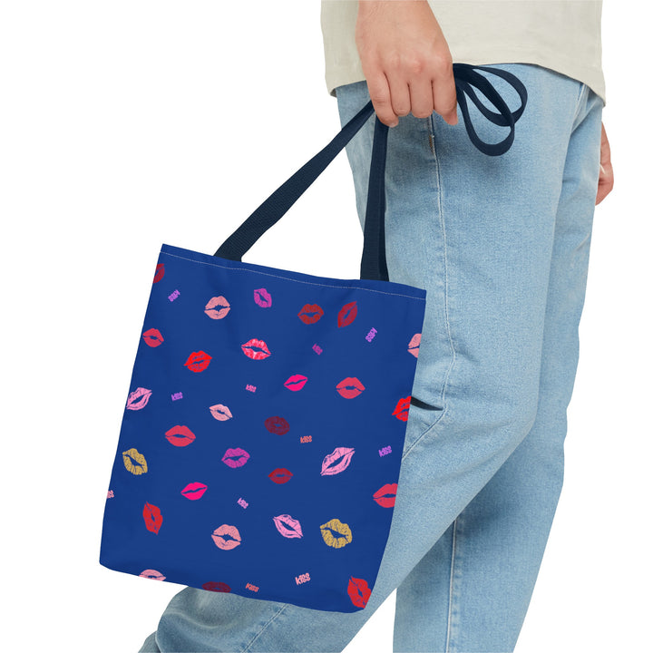 Kissing Lips - Tote Bag - Blue