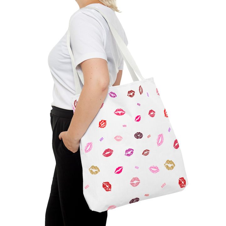 Kissing Lips - Tote Bag - White